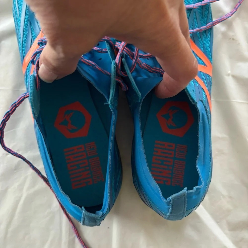 New Balance XC 900 V4 Blue and Neon Orange Marathon Track shoes SZ 9 Worn 1X
